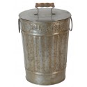 Zinc bathroom waste bin