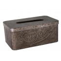 Zinc facial tissue box "Servez-vous"