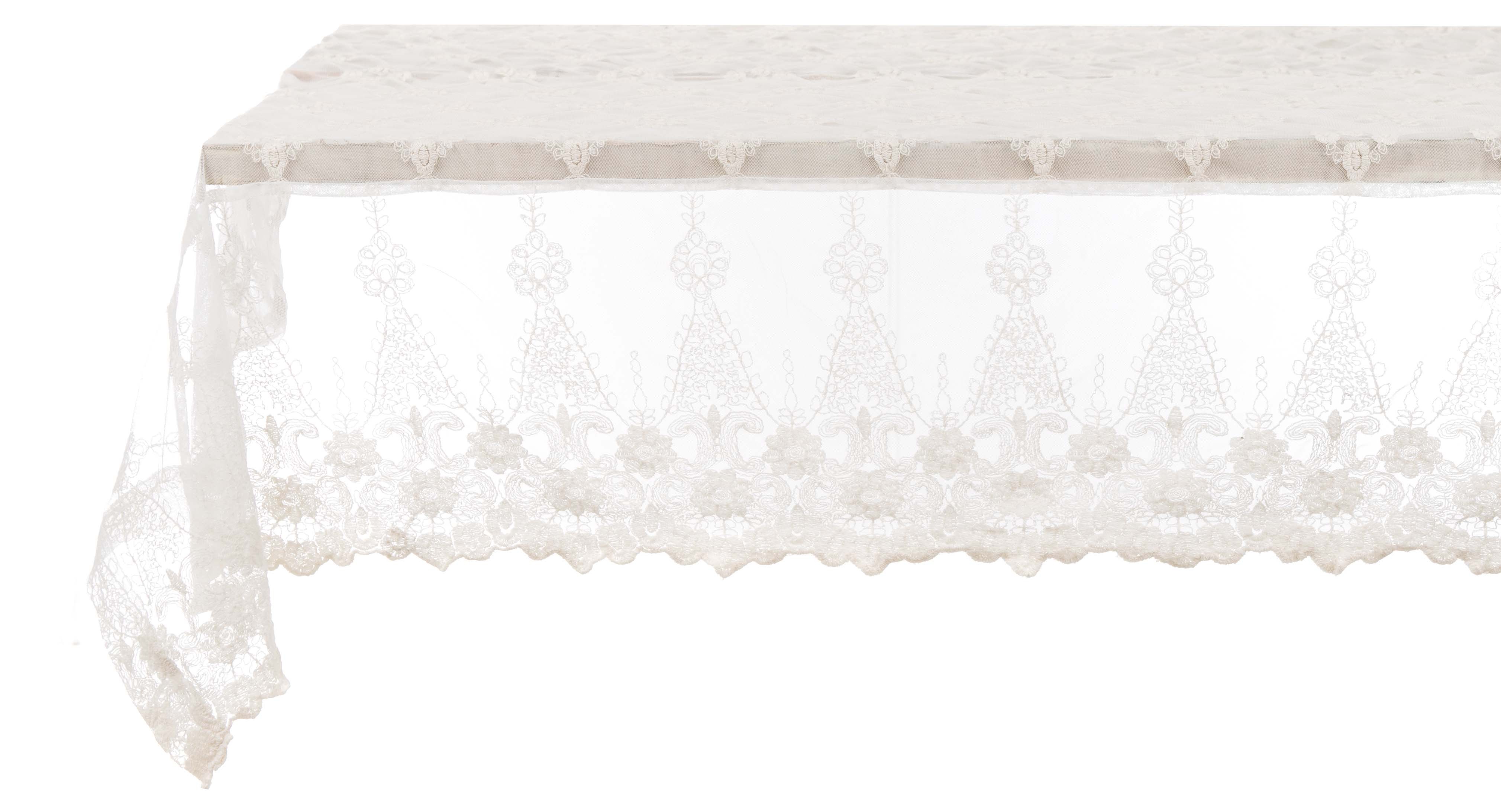 Blanc Mariclo nappe en dentelle série Dentelle cm.160x160 couleur