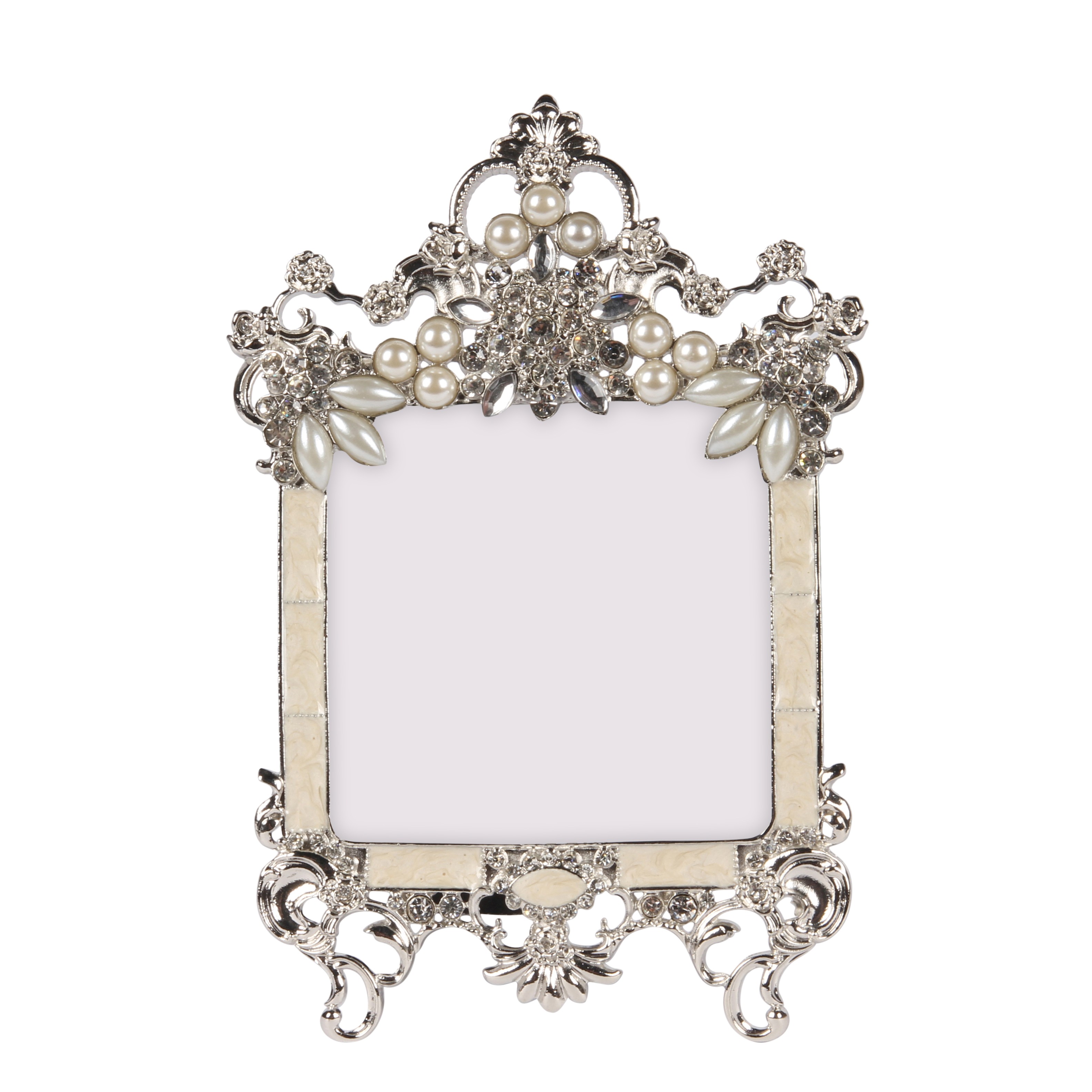 silver coloured photo frames