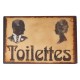 Plaque de toilettes silhouettes Homme/Femme