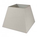 Abat-jour carré en lin couleur lin beige 35,5 x 35,5 cm