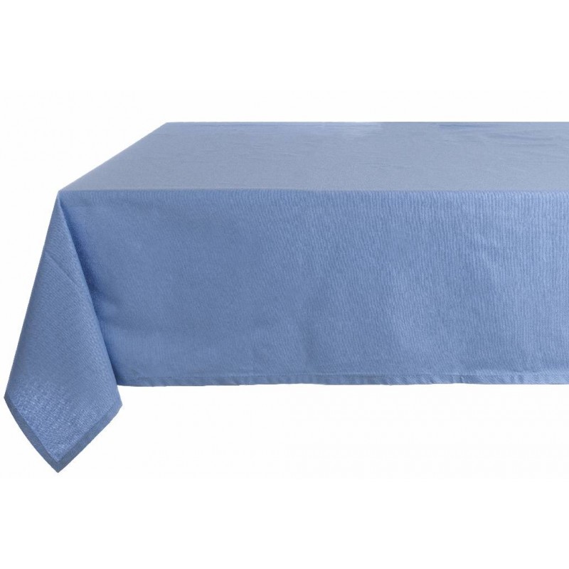 Nappe En Coton Enduit Infinity Celeste 150 X 220 Cm Par Blanc Mariclo