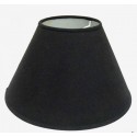 Round Cotton Lampshade - Black 30 cm with Adjustable Fitting