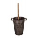 Bucket zinc "WC" with toilet brush